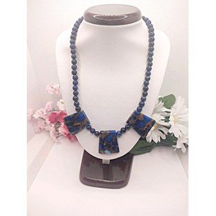 Mozaic Lapis Lazuli Necklace - 17.5 inches Long